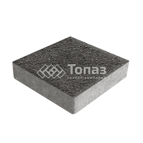 Тротуарная плитка Квадрат 200х200х60, джафар черный с гранитной крошкой