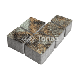 Тротуарная плитка Антик, агат кофейный с мраморной крошкой, 4 см   