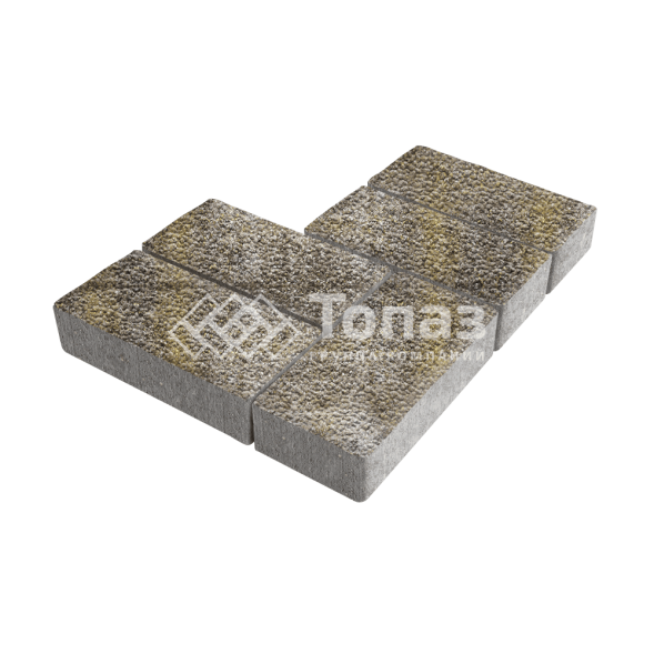 Тротуарная плитка 200х100х40, степь с гранитной крошкой