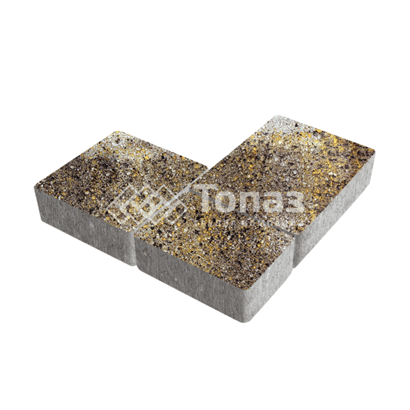 Тротуарная плитка Новый город, агат желтый, 8 см