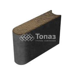 Камень бортовой БРШ 50.20.8, арабская ночь с гранитной крошкой, черное основание