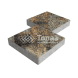 Тротуарная плитка Квадрат 500х500х70, агат кофейный с мраморной крошкой   