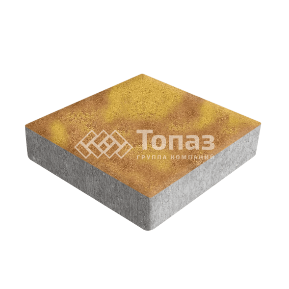 Тротуарная плитка Квадрат 200х200х60, шафран  