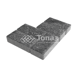 Тротуарная плитка 200х100х60, аляска черная с гранитной крошкой