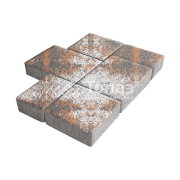 Тротуарная плитка Новый город, агат оранжевый, 8 см