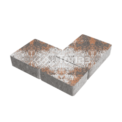 Тротуарная плитка Новый город, агат оранжевый, 8 см