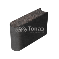 Камень бортовой БРШ 50.20.8, кармен с гранитной крошкой, черное основание