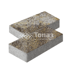 Тротуарная плитка 600х300х60, агат желтый с мраморной крошкой