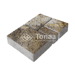 Тротуарная плитка Мюнхен, агат желтый на камне, 6 см