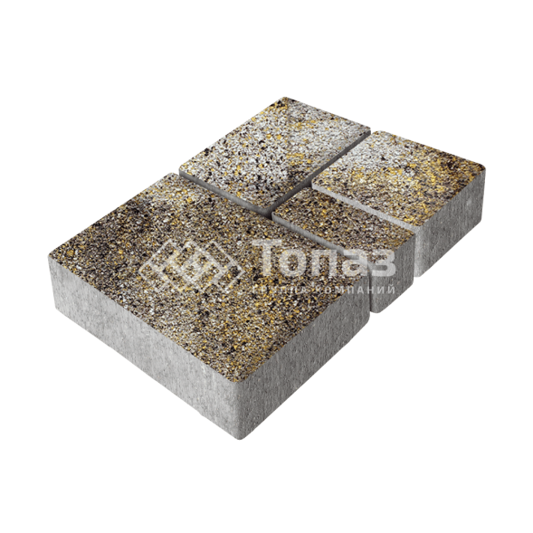 Тротуарная плитка Мюнхен, агат желтый на камне, 6 см