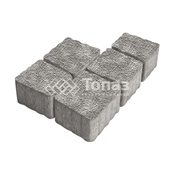 Тротуарная плитка Антик, неаполь с мраморной крошкой, 4 см 