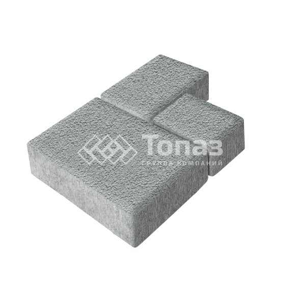 Тротуарная плитка Бергамо, серая на камне, 6 см