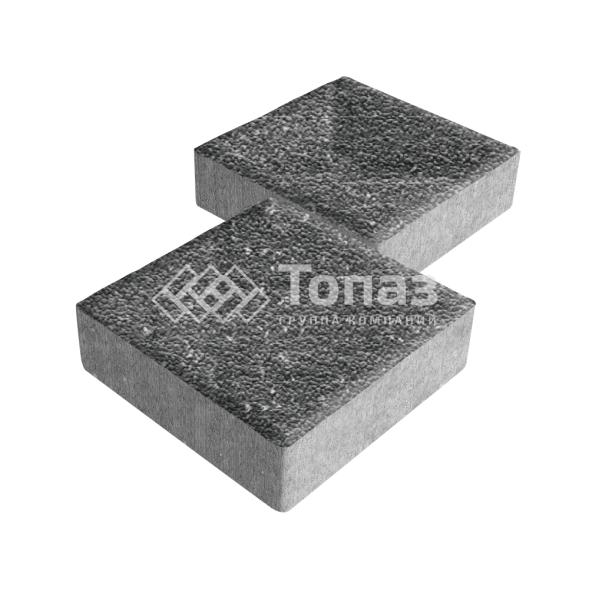 Тротуарная плитка Квадрат 200х200х40, аляска черная с гранитной крошкой