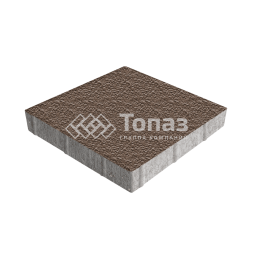 Тротуарная плитка Квадрат 500х500х70, коричневая с гранитной крошкой