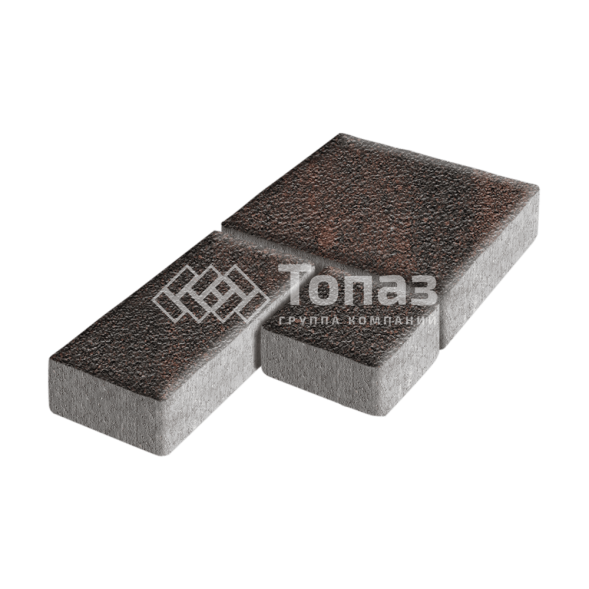 Тротуарная плитка Рубико, кармен на камне, 6 см