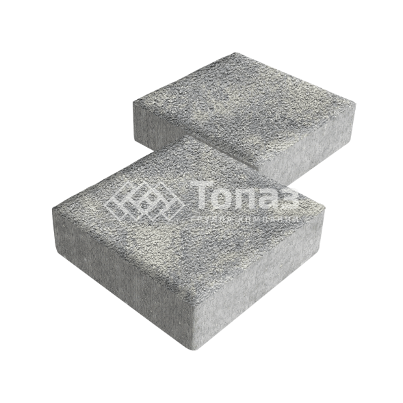 Тротуарная плитка Квадрат 200х200х60, аква на камне