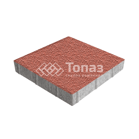 Тротуарная плитка Квадрат 500х500х70, красная с гранитной крошкой