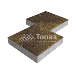 Тротуарная плитка Квадрат 500х500х70, осень с мраморной крошкой