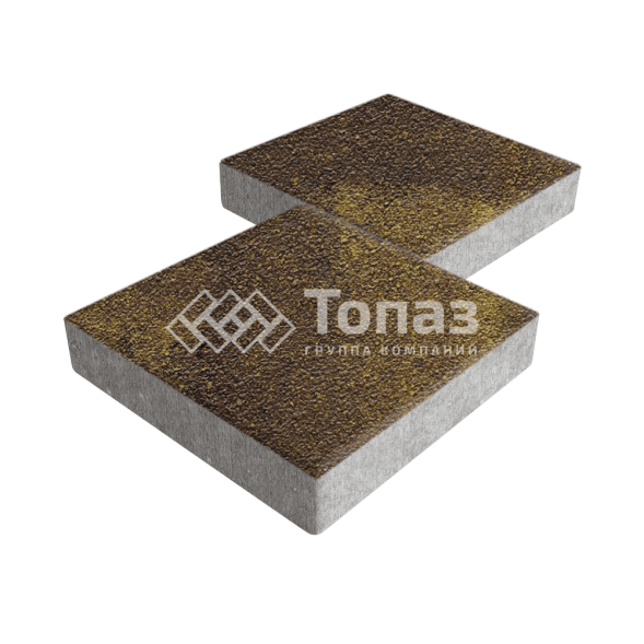 Тротуарная плитка Квадрат 500х500х70, осень с мраморной крошкой