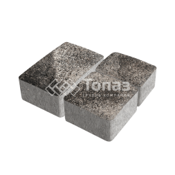 Тротуарная плитка Старый город, агат коричневый, 6 см