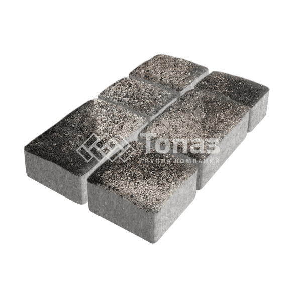 Тротуарная плитка Старый город, агат коричневый, 6 см