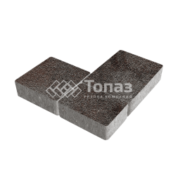 Тротуарная плитка Новый город, мокко на камне, 6 см