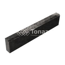 Камень бортовой БР 100.20.8, агат коричневый с мраморной крошкой, черное основание