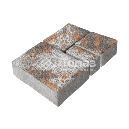 Тротуарная плитка Мюнхен, агат оранжевый на камне, 6 см