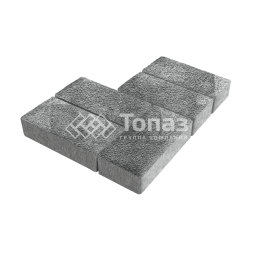 Тротуарная плитка 200х100х40, антрацит на камне