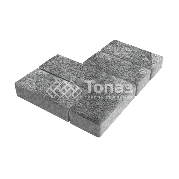 Тротуарная плитка 200х100х40, антрацит на камне