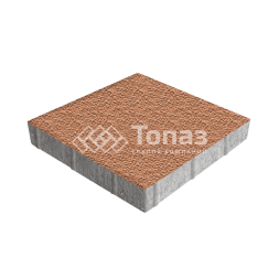 Тротуарная плитка Квадрат 500х500х70, оранжевая с гранитной крошкой