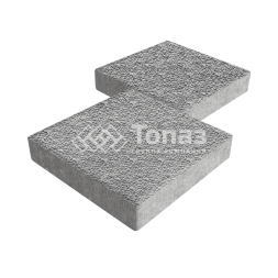 Тротуарная плитка Квадрат 500х500х70, серо-белая с мраморной крошкой