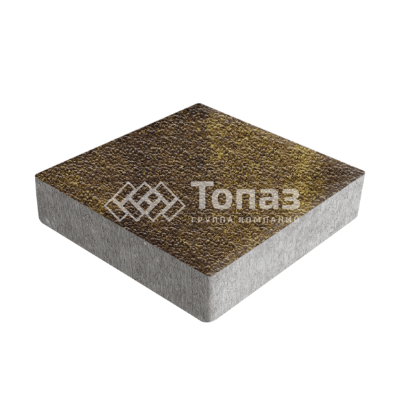 Тротуарная плитка Квадрат 200х200х60, осень с гранитной крошкой