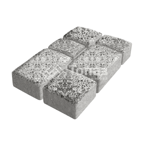 Тротуарная плитка Старый город, аляска белая, 6 см