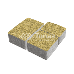 Тротуарная плитка Старый город, желтая с мраморной крошкой, 6 см