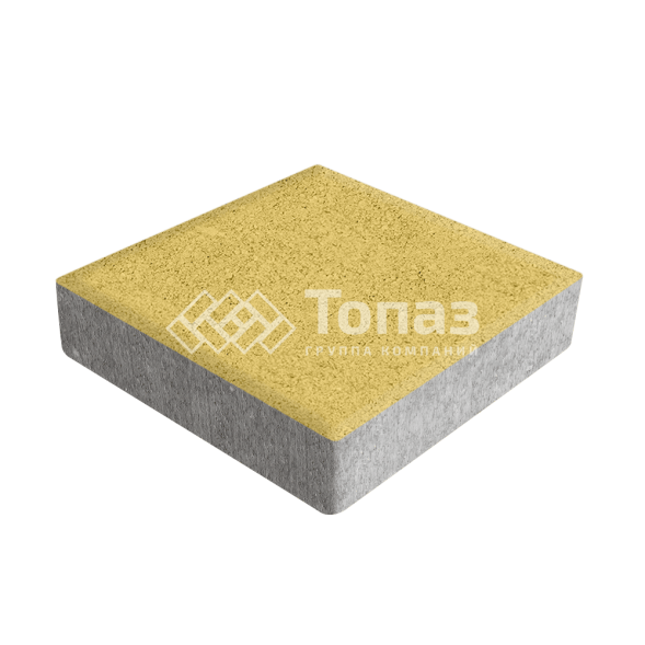 Тротуарная плитка Квадрат 200х200х60, желтая