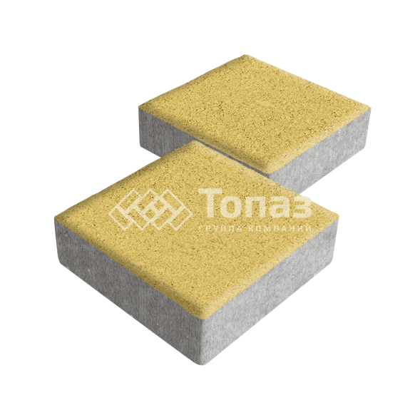 Тротуарная плитка Квадрат 200х200х60, желтая