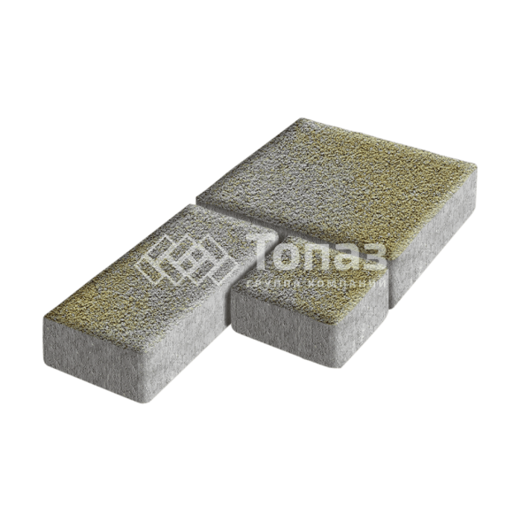 Тротуарная плитка Рубико, меланж на камне, 6 см