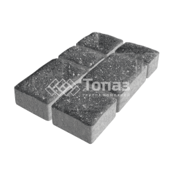 Тротуарная плитка Старый город, аляска черная, 6 см