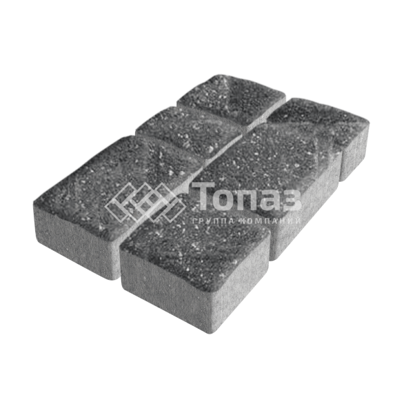 Тротуарная плитка Старый город, аляска черная, 6 см