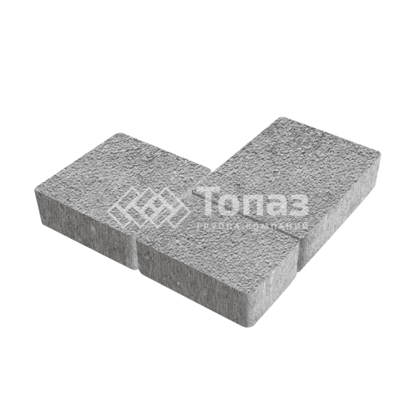 Тротуарная плитка Новый город, серо-белая на камне, 6 см