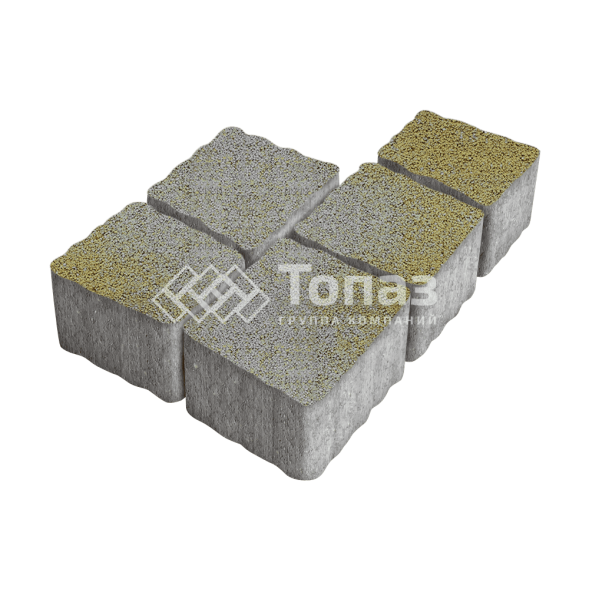 Тротуарная плитка Антик, меланж, 4 см