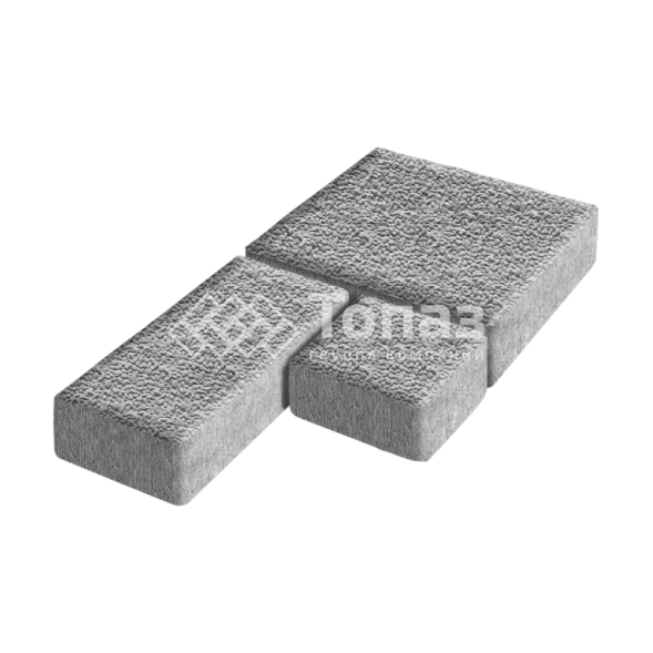 Тротуарная плитка Рубико, серо-белая, 4 см