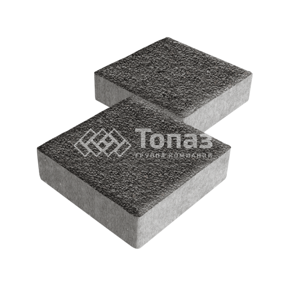 Тротуарная плитка Квадрат 200х200х40, джафар черный с гранитной крошкой