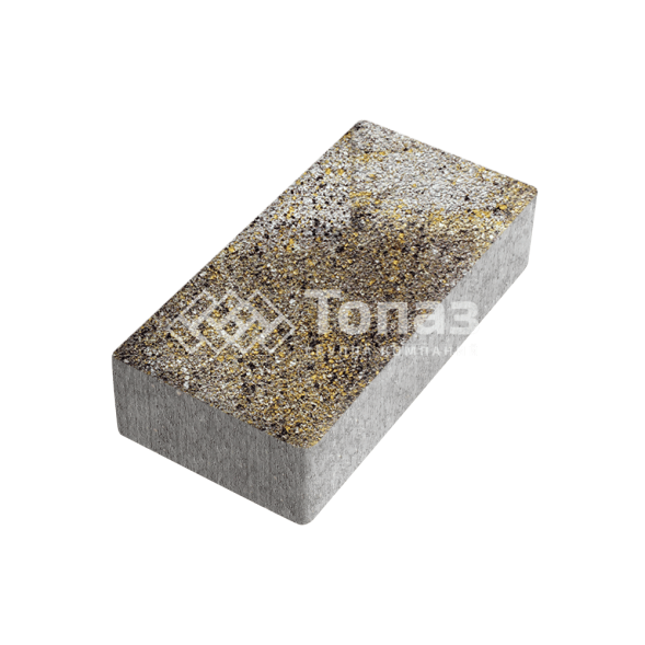 Тротуарная плитка 200х100х80, агат желтый на камне