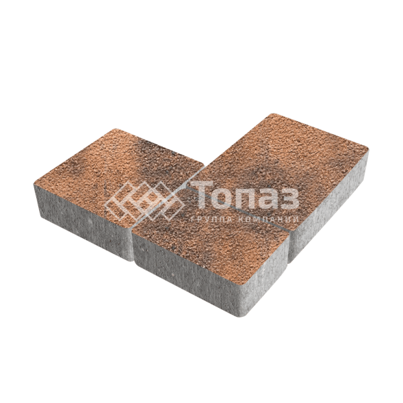 Тротуарная плитка Новый город, сомон на камне, 6 см