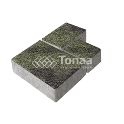 Тротуарная плитка Бергамо, янтарь с гранитной крошкой, 6 см