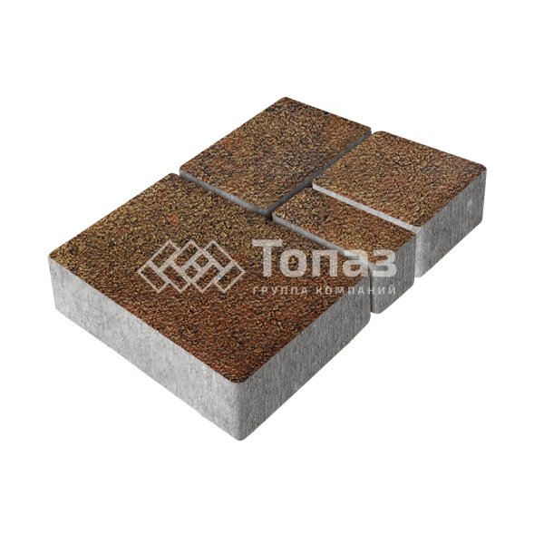 Тротуарная плитка Мюнхен, джафар оранжевый на камне, 6 см