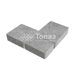 Тротуарная плитка Новый город, серо-белая на камне, 4 см