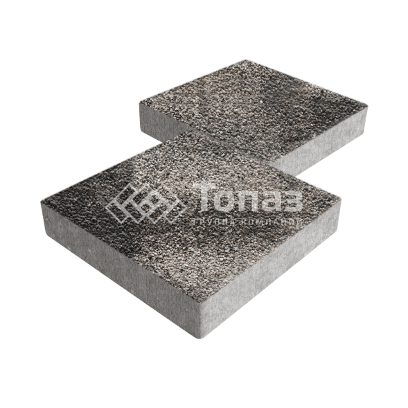 Тротуарная плитка Квадрат 500х500х70, агат коричневый с гранитной крошкой